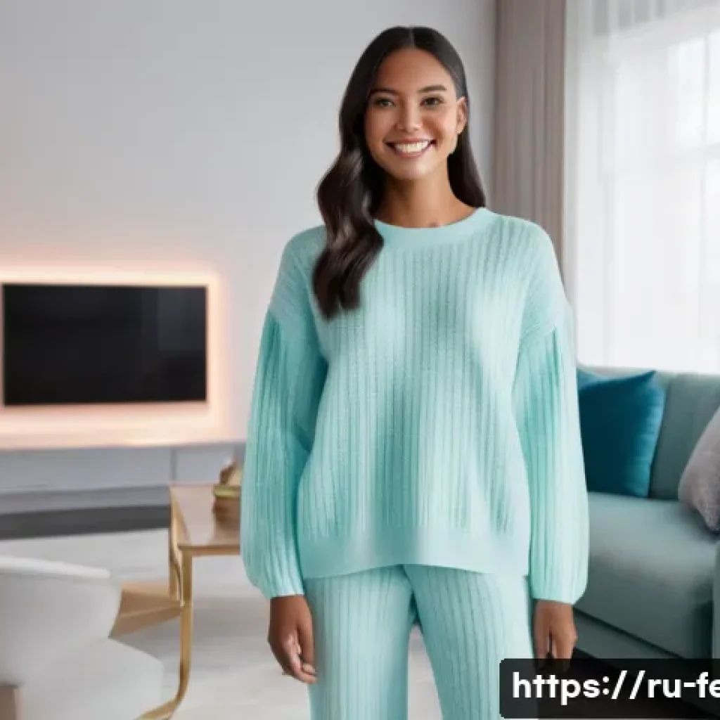 디지털 환경 변화 예측 - **A Virtual Stylist Experience:** A young woman, appearing to be in her mid-20s, with a warm smile, ...